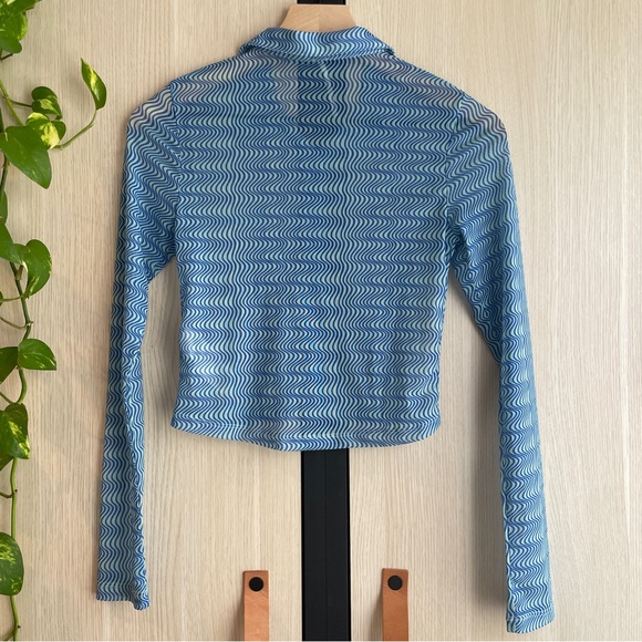 Free People Mesh Long Sleeve Top - Picture 2 of 5